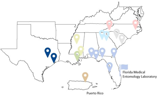 BEACONS member locations map - 2022-2023