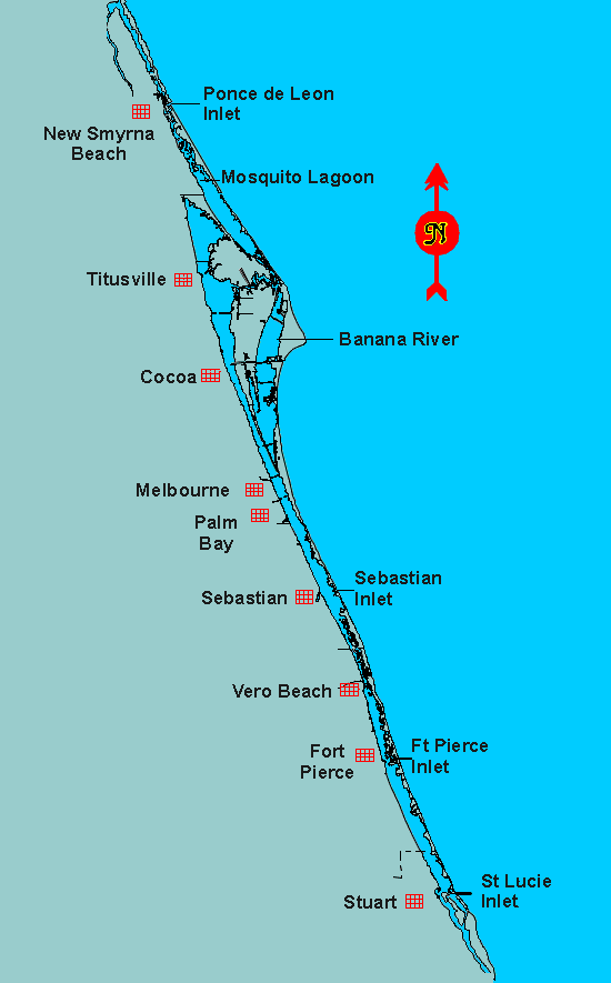 Map of Indian River Lagoon
